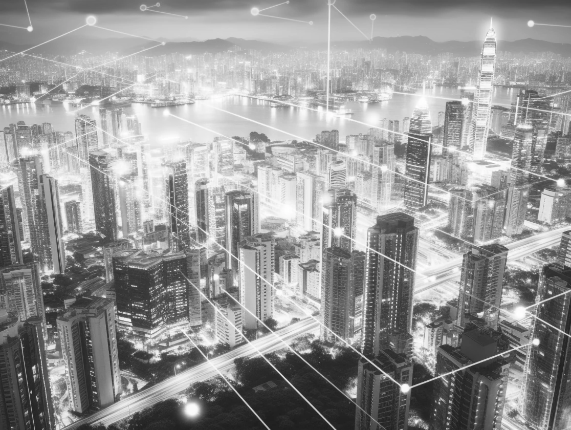city with dark light